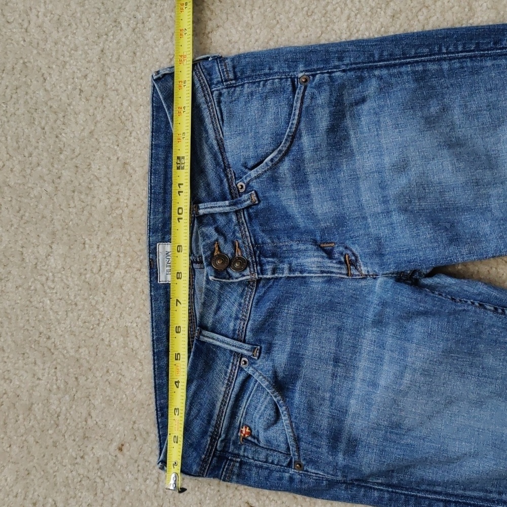 Hudson Collin Mid-Rise Skinny Ankle Classic Blue Women's Denim Jeans Y2K Retro - Picture 7 of 16